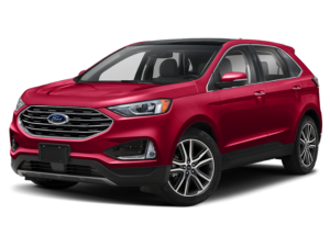 a red 2020 ford edge titanium for sale in rochester, mn