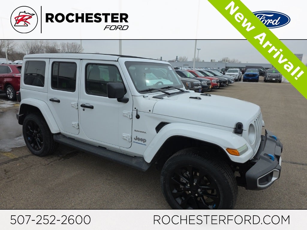2023 Jeep Wrangler Sahara 4xe w/ Sky Power Roof + Heated Steering Wheel