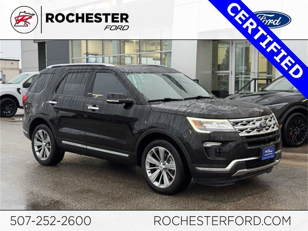 2018 Ford Explorer Limited w/ Heated Steering Wheel + Front 180 Camera