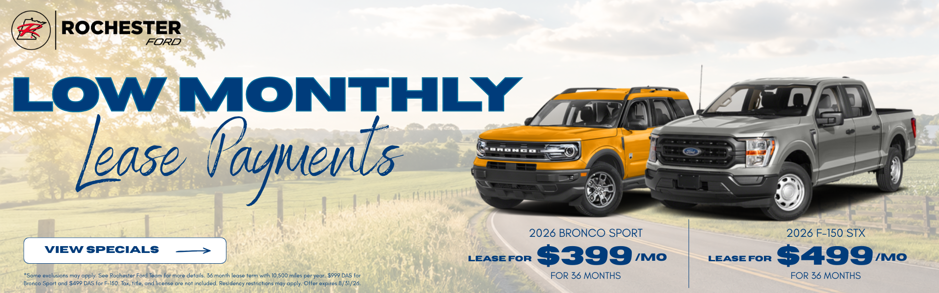 Rochester Ford July Lease Specials