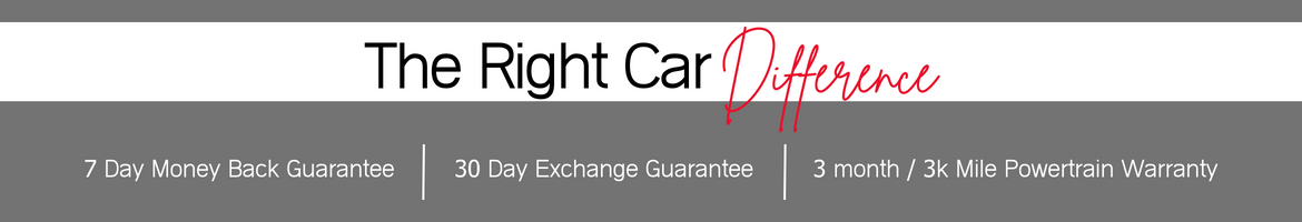 7 day money back guarantee, 30 day exchange guarantee, 3 month/3,000 mile powertrain warranty