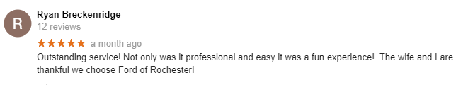Rochester Ford Review